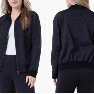 Liverpool Los Angeles Leopard Cheetah Print Ponte Bomber Jacket